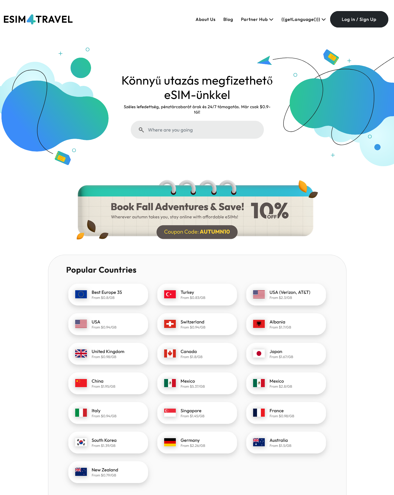 eSIM4Travel - Könnyű utazás megfizethető eSIM-ekkel