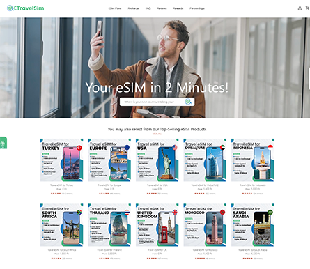 EtravelSIM - eSIM 2 perc alatt